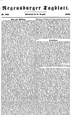 Regensburger Tagblatt Mittwoch 2. August 1865