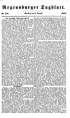 Regensburger Tagblatt Samstag 5. August 1865