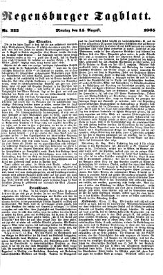 Regensburger Tagblatt Montag 14. August 1865