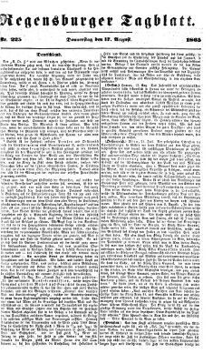 Regensburger Tagblatt Donnerstag 17. August 1865