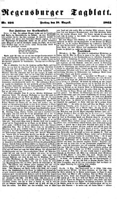 Regensburger Tagblatt Freitag 18. August 1865