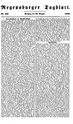 Regensburger Tagblatt Samstag 19. August 1865