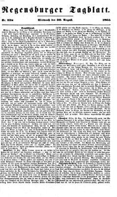 Regensburger Tagblatt Mittwoch 30. August 1865