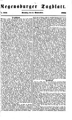 Regensburger Tagblatt Dienstag 5. September 1865