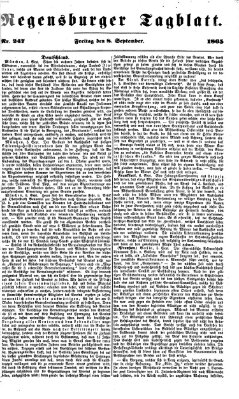 Regensburger Tagblatt Freitag 8. September 1865