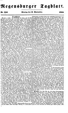 Regensburger Tagblatt Montag 11. September 1865