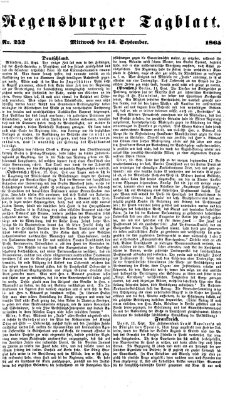 Regensburger Tagblatt Mittwoch 13. September 1865