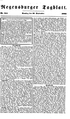 Regensburger Tagblatt Samstag 16. September 1865