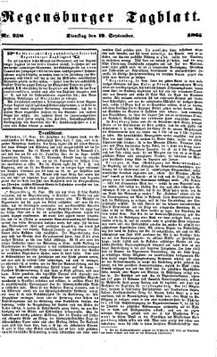 Regensburger Tagblatt Dienstag 19. September 1865