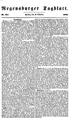 Regensburger Tagblatt Freitag 6. Oktober 1865