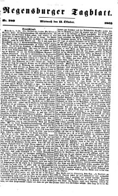 Regensburger Tagblatt Mittwoch 11. Oktober 1865