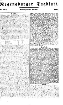 Regensburger Tagblatt Sonntag 15. Oktober 1865