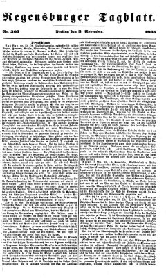 Regensburger Tagblatt Freitag 3. November 1865