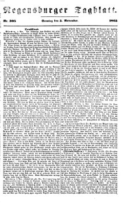 Regensburger Tagblatt Sonntag 5. November 1865