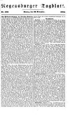 Regensburger Tagblatt Montag 20. November 1865