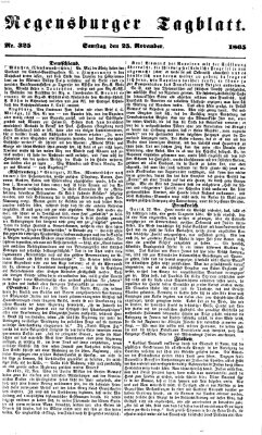 Regensburger Tagblatt Samstag 25. November 1865