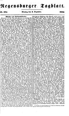 Regensburger Tagblatt Montag 4. Dezember 1865