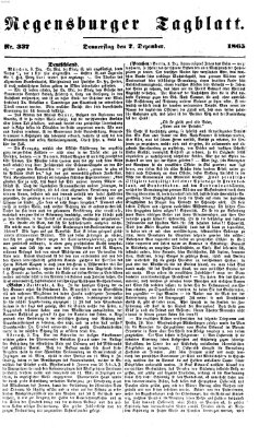 Regensburger Tagblatt Donnerstag 7. Dezember 1865