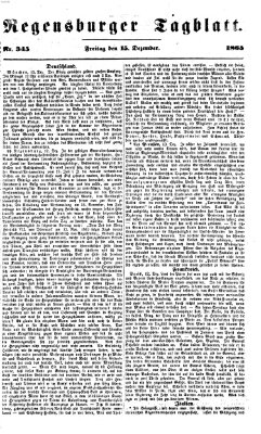 Regensburger Tagblatt Freitag 15. Dezember 1865