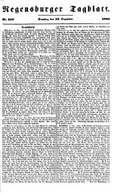 Regensburger Tagblatt Samstag 23. Dezember 1865