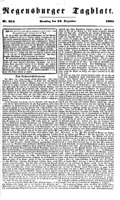 Regensburger Tagblatt Sonntag 24. Dezember 1865