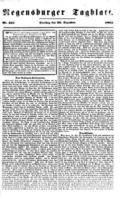 Regensburger Tagblatt Dienstag 26. Dezember 1865