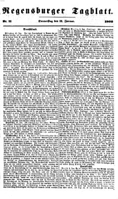 Regensburger Tagblatt Donnerstag 11. Januar 1866