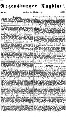 Regensburger Tagblatt Freitag 19. Januar 1866