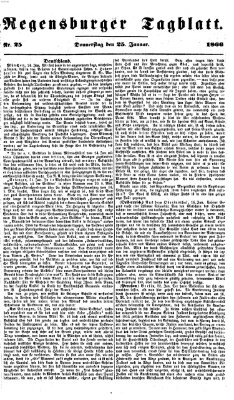 Regensburger Tagblatt Donnerstag 25. Januar 1866