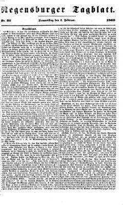 Regensburger Tagblatt Donnerstag 1. Februar 1866