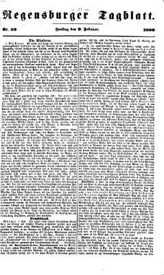 Regensburger Tagblatt Freitag 9. Februar 1866