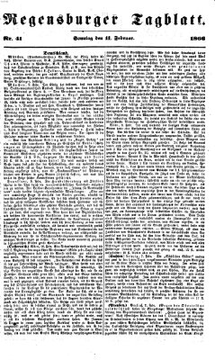 Regensburger Tagblatt Sonntag 11. Februar 1866