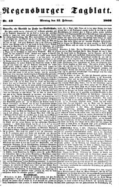 Regensburger Tagblatt Montag 12. Februar 1866