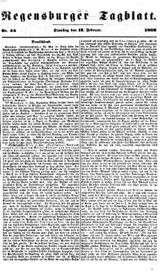 Regensburger Tagblatt Dienstag 13. Februar 1866