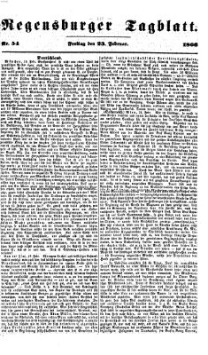 Regensburger Tagblatt Freitag 23. Februar 1866