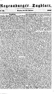 Regensburger Tagblatt Samstag 24. Februar 1866