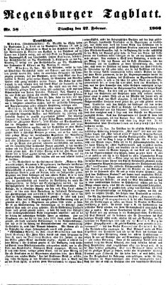 Regensburger Tagblatt Dienstag 27. Februar 1866