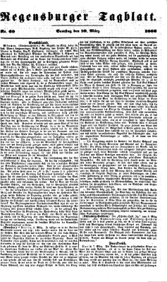 Regensburger Tagblatt Samstag 10. März 1866