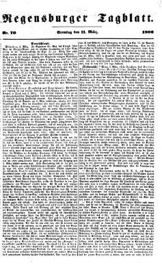 Regensburger Tagblatt Sonntag 11. März 1866