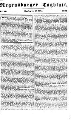 Regensburger Tagblatt Samstag 17. März 1866