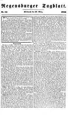 Regensburger Tagblatt Mittwoch 21. März 1866