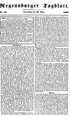 Regensburger Tagblatt Donnerstag 22. März 1866