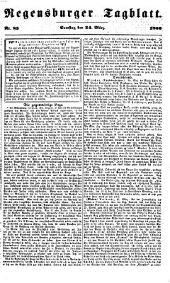 Regensburger Tagblatt Samstag 24. März 1866