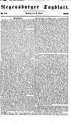 Regensburger Tagblatt Freitag 6. April 1866