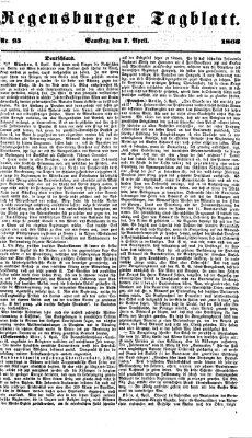 Regensburger Tagblatt Samstag 7. April 1866