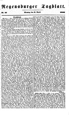 Regensburger Tagblatt Montag 9. April 1866