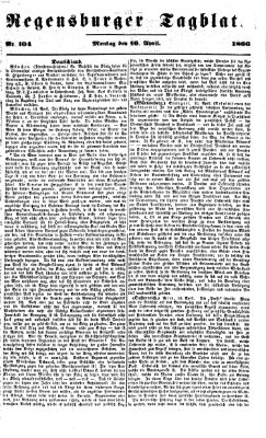 Regensburger Tagblatt Montag 16. April 1866