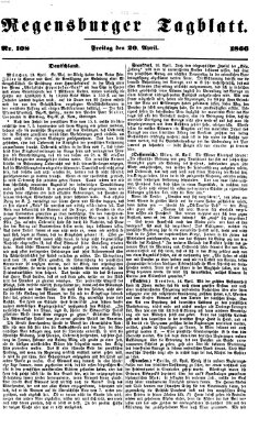 Regensburger Tagblatt Freitag 20. April 1866