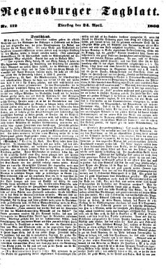 Regensburger Tagblatt Dienstag 24. April 1866