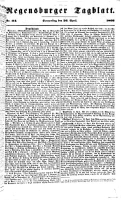 Regensburger Tagblatt Donnerstag 26. April 1866